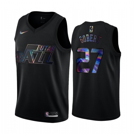 Maillot Homme Utah Jazz Rudy Gobert 27 Iridescent HWC Collection Swingman